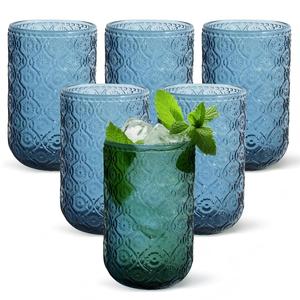Set di Calici da Vino in Vetro Colorato con Rilievo a Diamante, Stile Europeo, per Matrimoni, Feste, Banchetti e Decorazioni per la Casa - Product Image 1