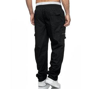 Pantalones Cargo Rectos Sólidos con Logotipo Personalizado, Pantalones Deportivos para Hombre, Pantalones Cargo Multibolsillos de Alta Calidad - Product Image 4