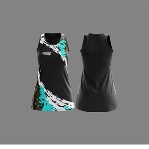 Uniforme Profesional de Netball |   Uniforme de Netball Sublimado con Logotipo, Nombre y Número del Equipo |   Poliéster Transpirable - Product Image 1