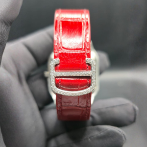 Reloj de Pulsera de Cuarzo Rojo con Números Arábigos, Completamente Decorado con Piedras, en Cuero, Nuevo y Más Vendido, a Precio de Mayoreo - Product Image 6