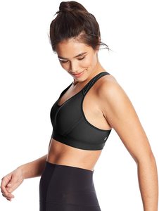 Sujetador Deportivo Negro con Diseño Cruzado en la Espalda, de Alta Sujeción, para Yoga y Entrenamiento, Ajuste Sin Costuras - Product Image 3