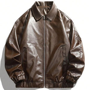 แจ็คเก็ตหนังผู้ชายแฟชั่นล่าสุด ดีไซน์โดดเด่น บริการ OEM คุณภาพสูง กันลม ราคาสมเหตุสมผล - Product Image 1