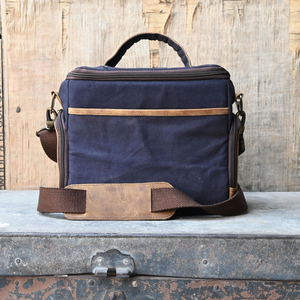 Classic Leather <b>Camera</b> Bag with Zipper Closure Durable Professional Photography Storage <b>Camera</b> bags - Product Image 6