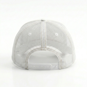 Casquette Trucker en Toile Brodé Or Blanc à 6 Panneaux, Unisexe, Réglable, pour Extérieur, Plage, Mode, Toutes Saisons, Décontractée, Personnalisable - Product Image 4