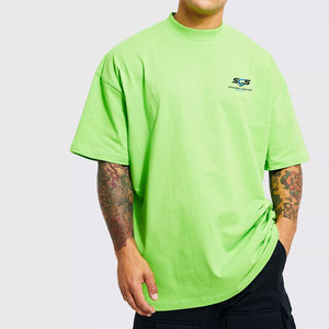 บริการ OEM เสื้อยืดผู้ชายพิมพ์ลายผ้าฝ้าย 100% น้ำหนักเบา ทรงโอเวอร์ไซส์ ขายดี เสื้อยืดโอเวอร์ไซส์ทรงหลวมสำหรับผู้ชาย - Product Image 1