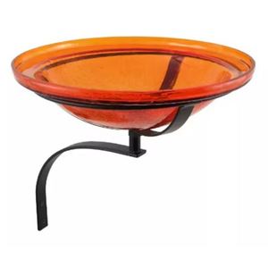 Comederos y Baños para Pájaros en Metal, Color Negro y Naranja, para Colgar en la Pared, Decorativos, para Jardín y Exteriores - Product Image 3