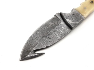 Handmade Damascus Steel Straight Edge Professional Hunting Skinning <b>Knife</b> <b>Bone</b> <b>Handle</b> Fixed ODM Customizable TARJ ENTERPRISES - Product Image 4