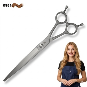 Juego de Tijeras para Cabello Recto para Diestros, Hojas de Acero Inoxidable Japonés, Acabado Satinado, Mango Duradero, Borde Afilado, Estuche de Cuero - Product Image 1