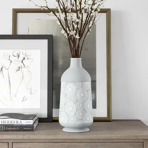Jarrón Decorativo de Hierro Premium para Arreglos Florales con Diseño Costero, Ecológico, para Decoración de Mesa - Product Image 3