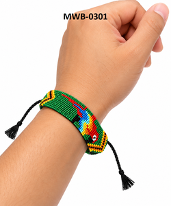 Ethnic Vintage Handmade Brass <b>Beaded</b> Bracelet with <b>Braided</b> Adjustable Cord Unisex for Party MWB-0301 - Product Image 3