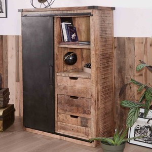 Vitrina industrial de metal y madera Vandana Royal Layer Character - Product Image 2