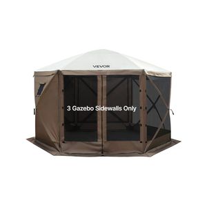 Pareti Laterali per Gazebo 5.67 x 4.85 ft con Finestra su un Lato, Impermeabili, Protezione Solare, Accessori per Tende - Product Image 1