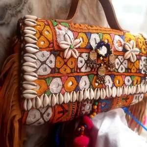 Bolso de mano vintage indio Banjara, bandolera, estilo bohemio, para verano e invierno, con bordado y cierre de cremallera, para señoras mayores, para primavera - Product Image 3