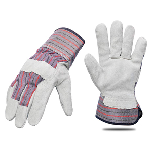 Gants de travail en cuir de qualité supérieure, design unique, avec bracelet élastique, antidérapants, usage général, en cuir de vachette, haute valeur - Product Image 1