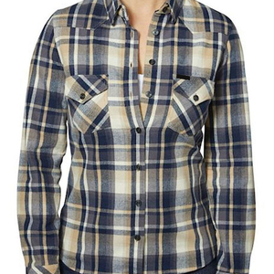 Blusas de Mujer Tejidas con Estampado a Cuadros, Moda Casual, Manga Larga, Camisas de Oficina, Logotipo Frontal, Alta Calidad, Secado Rápido - Product Image 6