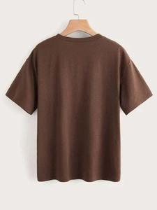 เสื้อยืดผ้าฝ้ายขนาดใหญ่สำหรับผู้ชาย เสื้อยืดลำลองแนวสตรีทแขนสั้นแฟชั่นฤดูร้อนสำหรับสวมใส่ทุกวัน - Product Image 4