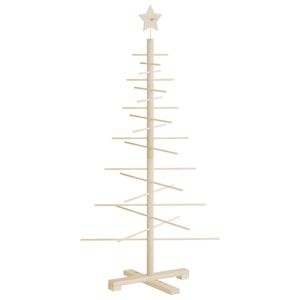 49.2 \ "legno massello pino albero di natale per la decorazione elegante in legno ornamento per le vacanze - Product Image 5