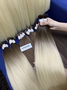 Precio al por mayor Extensiones de cabello a granel Cabello humano vietnamita Double Drown 100 gramos Todos los colores 14 pulgadas - Product Image 2