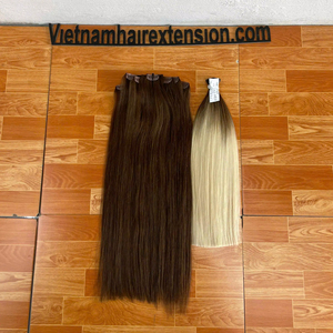 Extensiones de Cabello con Clip - Super Double Drawn - Cabello Remy Vietnamita Pre-Adherido - Product Image 1