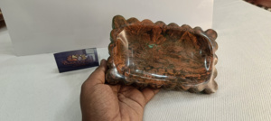 Vente chaude Conception Unique À La Main Plateau De Service En Résine Prix Économique Plateau En Marbre Rectangulaire pour La Maison Hôtel Fête Restaurant - Product Image 2