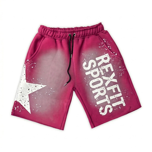 Shorts de basket-ball pour hommes Rexfit Sports, tissu en maille marron de qualité supérieure, respirant, pour la salle de sport, l'entraînement, avec impression sérigraphique. - Product Image 4