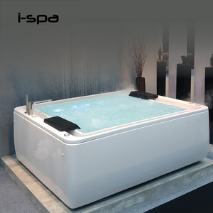 Freestanding <b>Acrylic</b> for <b>White</b> Rectangular Japanese Soaking Air Whirlpool Combo Massage Spa Tub for Hotel Villa Indoor Use - Product Image 2