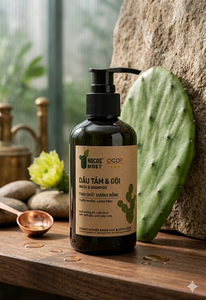 Nocas Nettoyage en profondeur 150ml Vietnam – Nettoyant Doux 2-en-1 Shampoing et Gel Douche aux Herbes – Extrait Naturel de Cactus - Product Image 4