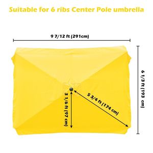 Telo di Ricambio per Ombrellone da Esterno Aspen Gold 10x6 piedi - Elegante Accessorio per Base e Ombrellone - Product Image 3