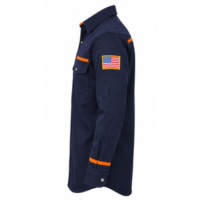 Camisa de Seguridad para Soldadura FR, Ropa de Alta Visibilidad Personalizada, Resistente al Fuego, Clase 3 ANSI, EN14116 - Product Image 4