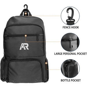 Sac à dos de padel à structure simple avec fermeture éclair, pour le rangement - Product Image 6