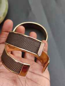 Bracelet en cuivre fait main de style moderne, torsadé, pour la santé et le bien-être - Grande Vente - Product Image 3