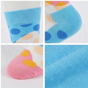 Crew <b>Socks</b> Dot Pattern Blue Pink Yellow Cotton <b>Breathable</b> Kids Summer Casual <b>Socks</b> - Product Image 4