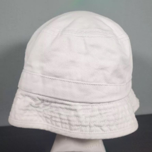 <b>White</b> <b>Bucket</b> <b>Hat</b> With OF Embroidery Logo Front Panel Casual Style Unisex Adult Spring Summer Canvas Material - Product Image 3