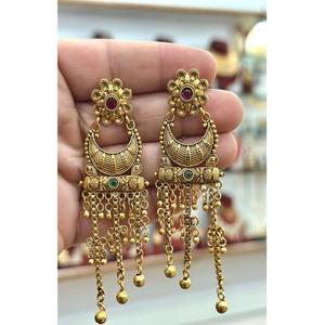 Magníficos Pendientes Colgantes de Moda con Moissanita Fina de Primera Calidad, Chapados en Oro, para Mujeres y Chicas, Ideales para Fiestas - Product Image 1