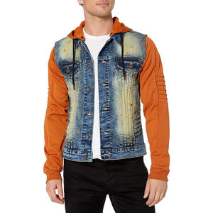 Chaqueta de Mezclilla Lavada para Hombre, Corte Regular, Cuello Camisero, Cierre de Botones, Estilo Casual, para Otoño - Product Image 3