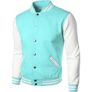 Spring Autumn Men's Pilot Bomber Couple Baseball Jacket University Varsity Solid Color Casual - Product Image 3