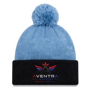 Unisex Solid Color Acrylic Beanie <b>Hat</b> 56-58CM Casual Winter Knitted Cap with <b>Pom</b> <b>Pom</b> <b>for</b> Adults - Product Image 2