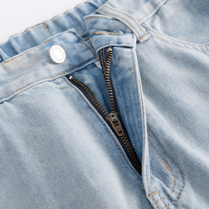 กางเกงยีนส์ทรงตรงขาบานสำหรับผู้ชาย เอวสูง สไตล์ลำลองสำหรับฤดูหนาว สีน้ำเงิน สไตล์ฮาเร็ม แฟชั่นสตรีท ลุคเรโทรแบบฟอกสี - Product Image 2