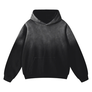 เสื้อฮู้ดดี้วินเทจคุณภาพสูงสั่งทำขายส่ง ผ้าคอตตอนเทอร์รี่ 100% หนานุ่ม ซักฟอกแบบวินเทจ ทรงโอเวอร์ไซส์ ล้างสีแบบแอซิดวอช สำหรับผู้ชาย - Product Image 1