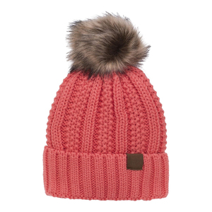 Ribbed Pom Pom <b>Cap</b> for Chilly Weather with Stretch Knit Construction Suitable for <b>Hiking</b> Camping and Daily Outfits - Product Image 1