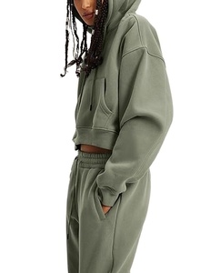 <b>Women's</b> Hoodies & Sweatshirts Oversize Drop Shoulder Two Piece <b>Set</b> Tracksuit Jogger Heavy <b>Weight</b> Custom Hoodie Maker - Product Image 3