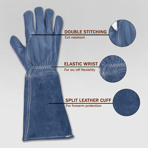 Guantes de Soldadura Industriales de Cuero con Protección Completa para las Manos, Aislamiento Térmico, Agarre Fuerte y Etiqueta Privada Personalizada - Product Image 3