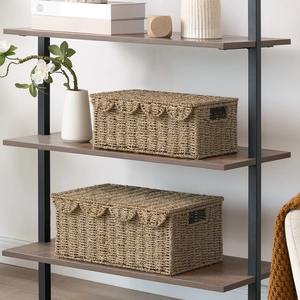 Cesta de almacenamiento de mimbre con asas integradas, cesta de almacenamiento hecha a mano, venta al por mayor, ecológica, hecha en Vietnam - Product Image 4