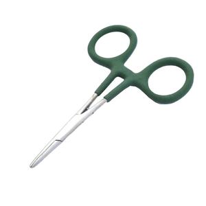 Pinzas de Pesca de Acero Inoxidable de Alta Calidad al por Mayor con Mangos Recubiertos de Verde para la Extracción de Anzuelos y Manejo de Líneas en la Pesca con Mosca - Product Image 1