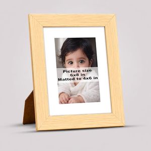 Cadre photo mural vertical en bois naturel fait main, pleine couleur, vintage, moderne et minimaliste, pour table ou bureau - Product Image 6