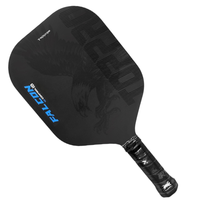 Raquettes de pickleball en fibre de carbone thermoformées entièrement personnalisables OEM ODM, prix de gros, poignée en PU premium, noyau en nid d'abeille polymère