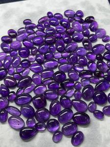 Natural Amethyst Oval Cabochons Polished Loose Gemstones For DIY Jewelry Making - Product Image 3