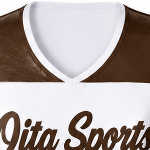 <b>White</b> Brown Sublimated <b>Sleeveless</b> Cheerleading Jersey Team Athletic Sportswear Training Performance Competition <b>Top</b> Uniform - Product Image 5