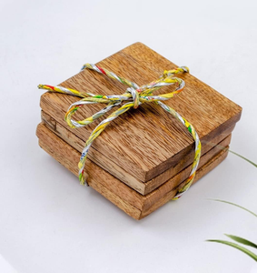 Wood Coaster Heart Shape Wood Decorative Table Accessory Coaster Modern Designer Pieces Wood Coaster - Product Image 5