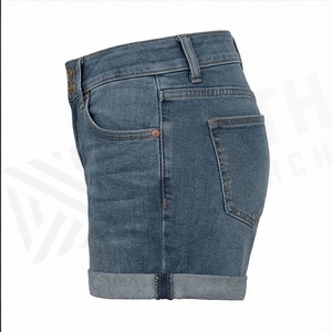 Shorts de mezclilla góticos de cintura alta para mujer con botones, cremallera, estampado, bolsillos rasgados, lazo decorativo, estilo casual de verano para la calle - Product Image 3
